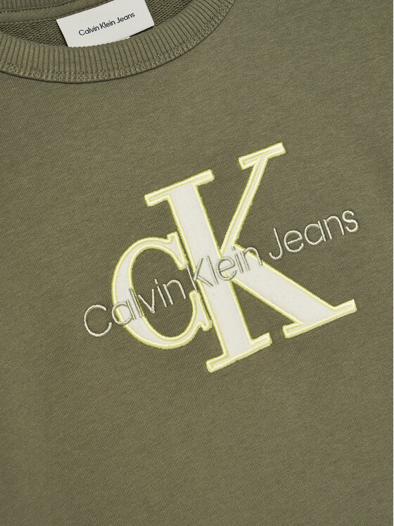 Calvin Klein Jeans Calvin Klein Jeans Felpa IB0IB02411 Verde Relaxed Fit