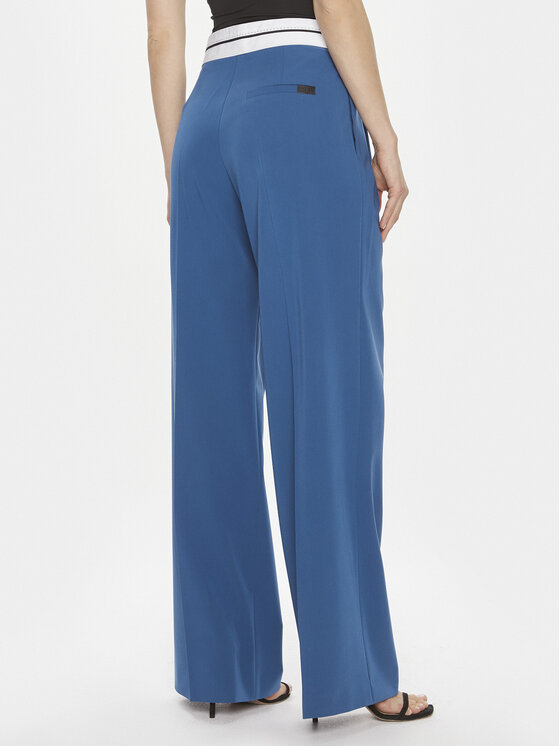 HUGO Hugo Pantaloni di tessuto Hasiya 50505370 Blu Relaxed Fit