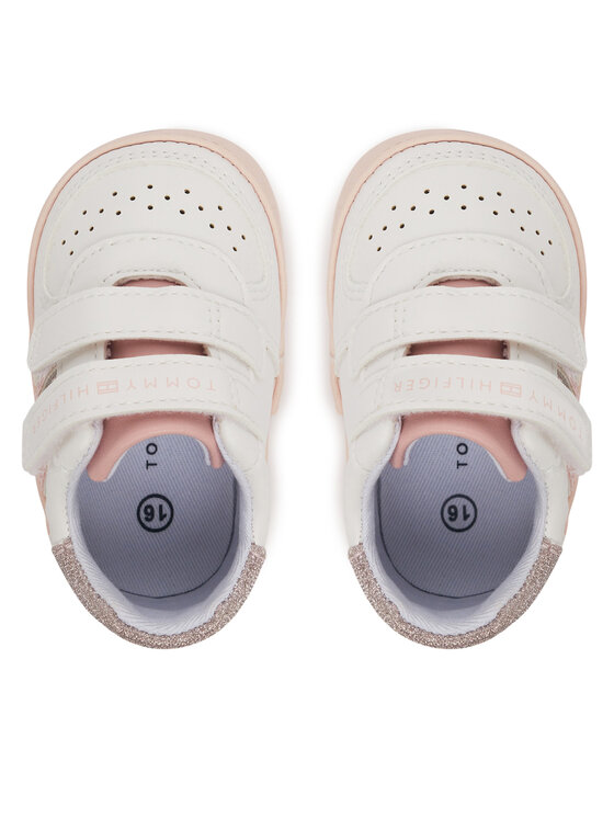 Tommy Hilfiger Tommy Hilfiger Αθλητικά Flag Low Cut Velcro Sneaker T0A9-33721-1528 Λευκό