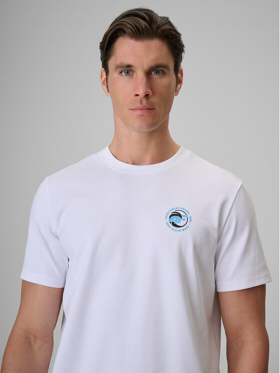4F 4F T-Shirt SUMMER CODE Biały Regular Fit