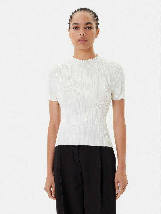 HUGO Bluză Sarphapilk 50542598 Alb Slim Fit