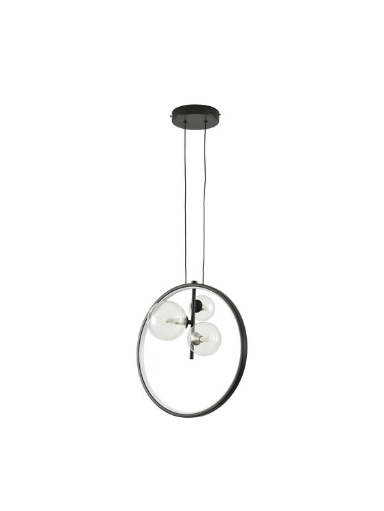 MIAhome MIAhome Lampa wisząca ALURE RING LED czarny 40 cm Czarny
