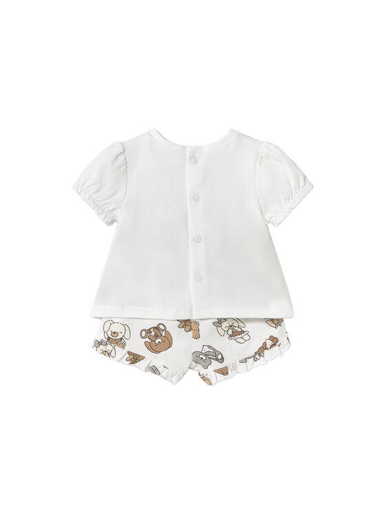 Mayoral Mayoral Set T-Shirt und Shorts 1256 Weiß Regular Fit