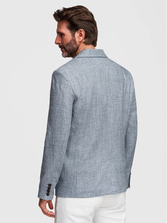 Ombre Ombre Marynarka M169 Niebieski Regular Fit