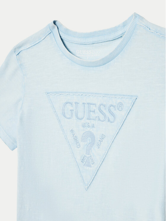 Guess Guess Tricou L5GI02 K6XN4 Albastru celest Regular Fit