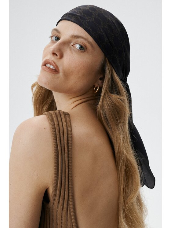 MARI PRETI MARI PRETI Foulard MONOGRAM M Marrone