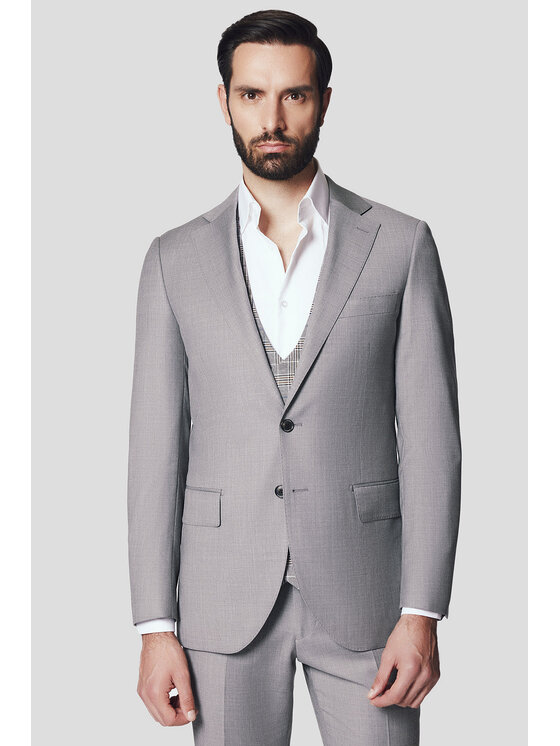 Lancerto Lancerto Garnitur Pernat GA073125000017 Szary Slim Fit