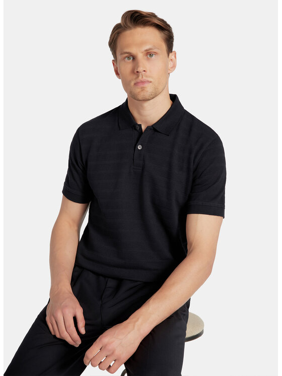 Pako Lorente Pako Lorente Polo P25WF-TX-001 Granatowy Classic Fit