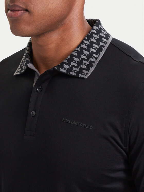 KARL LAGERFELD KARL LAGERFELD Polokošeľa 745003 564200 Čierna Regular Fit