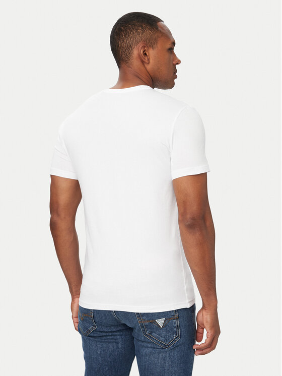 Guess Guess Marškinėliai M6YI32 K3735 Balta Extra Slim Fit