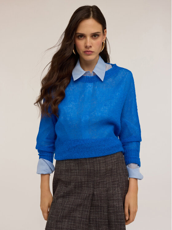 Motivi Motivi Maglione M427W103661N034 Turchese Over Fit