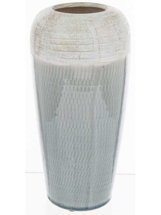 MIAhome MIAhome Wazon ceramiczny niebiesko-biały 25x12x12 cm SASSARA wysoki Kolorowy