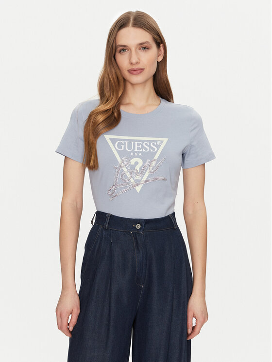 Guess T-krekls W5GI05 I3Z14 Gaiši zils Regular Fit