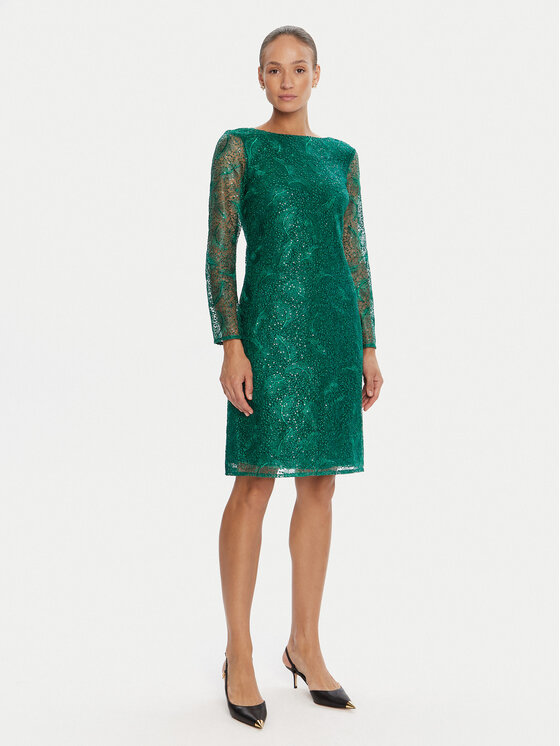 Bruuns Bazaar Bruuns Bazaar Sukienka koktajlowa Palm Yvona BBW4542 Zielony Regular Fit