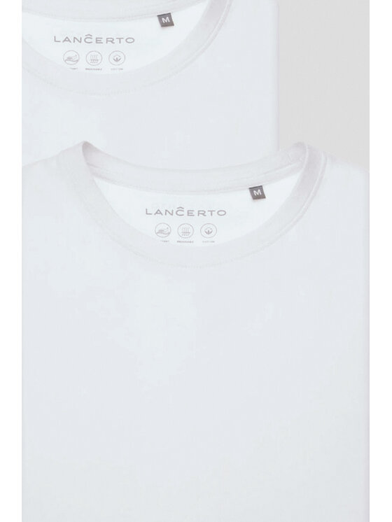 Lancerto Lancerto Komplet t-shirtów Kenneth ZESTAW0000241 Biały Regular Fit
