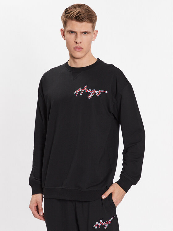 HUGO Hugo Sweatshirt Varsity 50490313 Schwarz Relaxed Fit