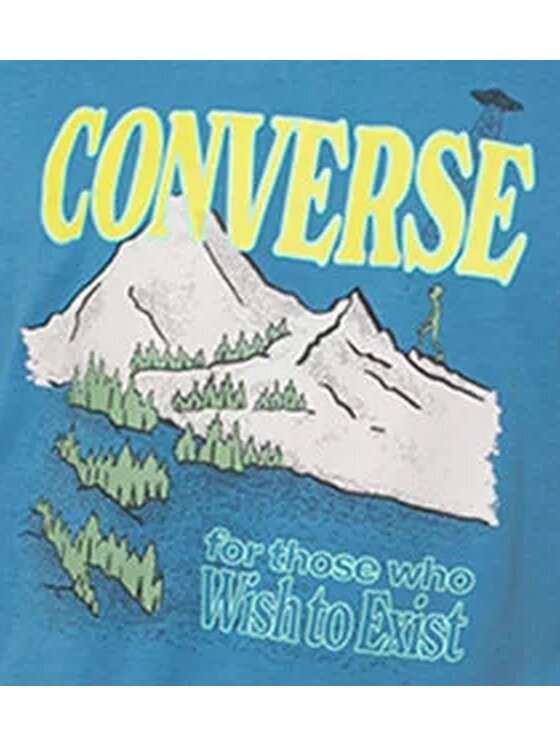 Converse Converse T-Shirt Alien Mountain Niebieski Regular Fit