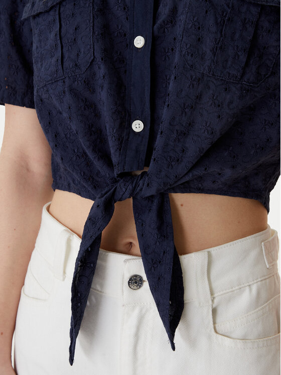 Guess Jeans Guess Jeans Srajca W6GHA3 WO331 Mornarsko modra Regular Fit