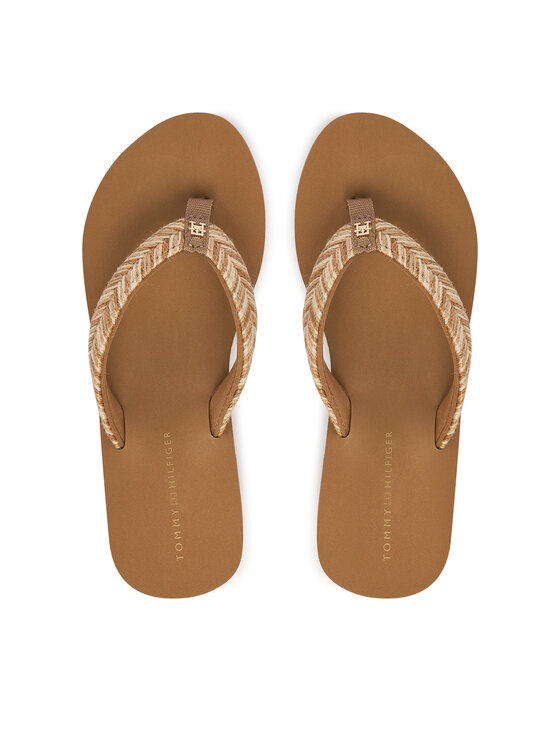 Tommy Hilfiger Tommy Hilfiger Джапанки Rope Strap FW0FW09197 Бежов