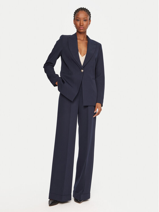 Maryley Maryley Штани з тканини 25IB563/43BL Cиній Regular Fit