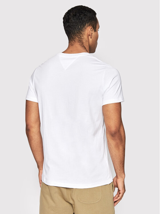 Tommy Jeans Tommy Jeans Marškinėliai Essential Flag DM0DM13509 Balta Regular Fit