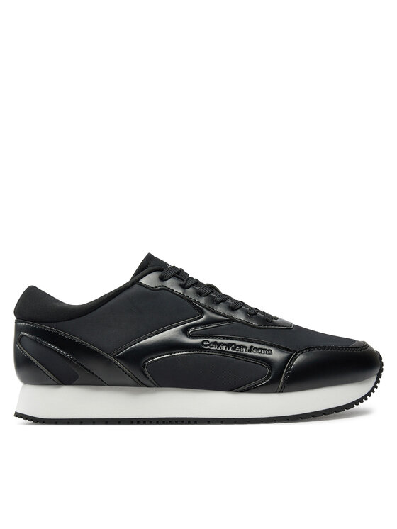 Calvin Klein Jeans Sneakersy Retro Runner Multilayer YM0YM01117 Čierna