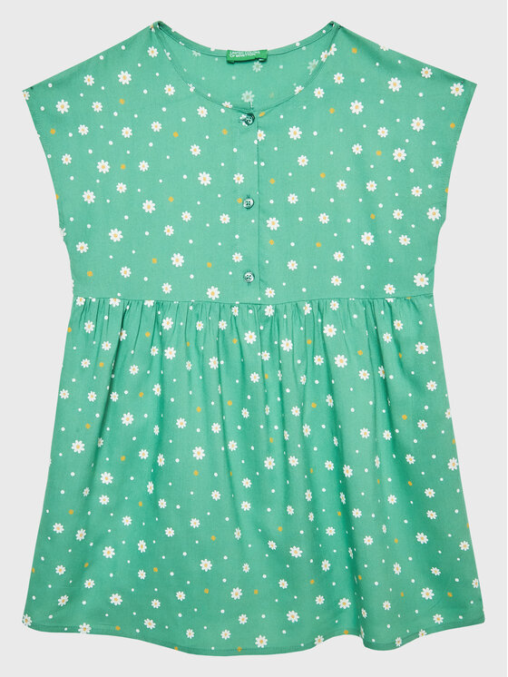 United Colors Of Benetton Rochie de zi 4EKJGV00M Verde Regular Fit
