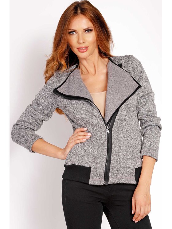 Awama Awama Dámská bunda L007 Šedá Basic Fit
