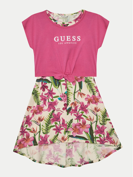 Guess Φόρεμα καθημερινό J5GK13 K6YW4 Ροζ Regular Fit
