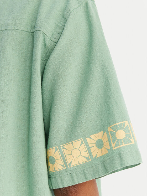 Quiksilver Quiksilver Košulja Bahamas EQWWT03145 Zelena Relaxed Fit