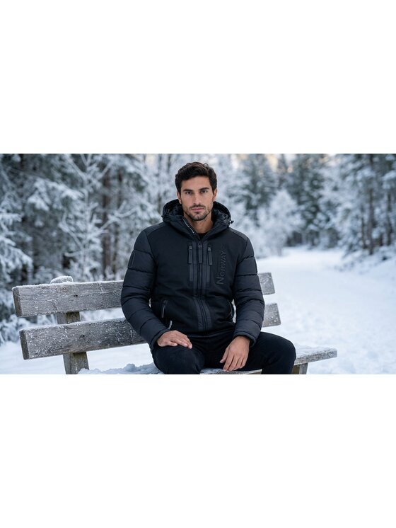 Geographical Norway Geographical Norway Kurtka zimowa WZ7433H/GN-BLACK / BLACK Czarny Reglan Fit