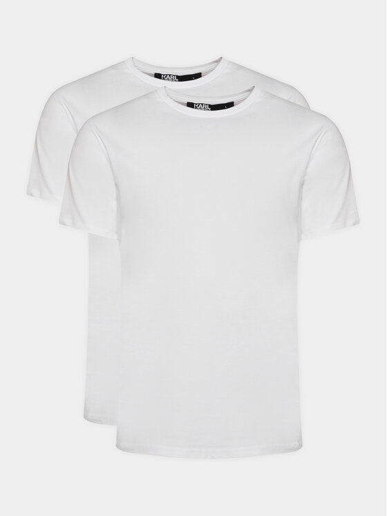 KARL LAGERFELD KARL LAGERFELD 2er-Set T-Shirts 765000 500298 Weiß Slim Fit