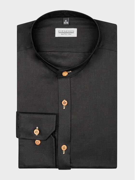 Evenemen Evenemen Koszula JAMES Czarny Slim Fit