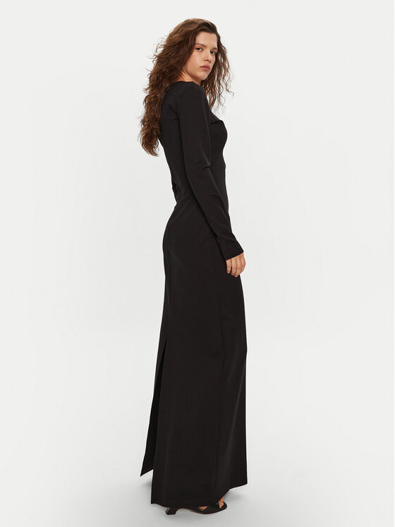 STAUD STAUD Večerné šaty Kris R24P2194PT Čierna Slim Fit