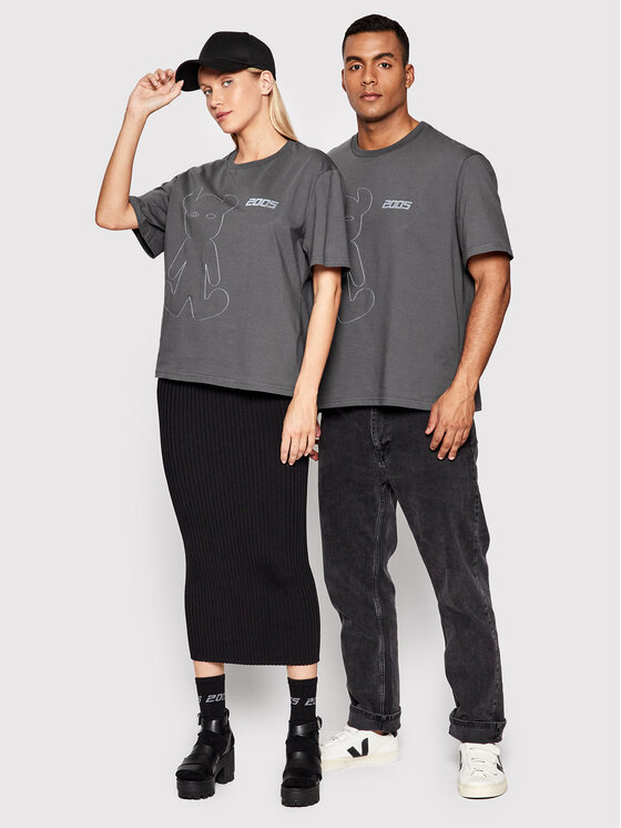 2005 2005 Tricou Unisex Horned Gri Relaxed Fit