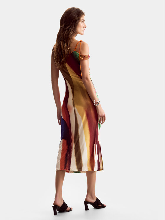 Desigual Desigual Літня сукня Paint Lacroix 26SWVK17 Кольоровий Slim Fit