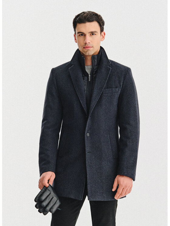 Pako Lorente Pako Lorente Płaszcz zimowy P25WF-7X-016 Szary Classic Fit