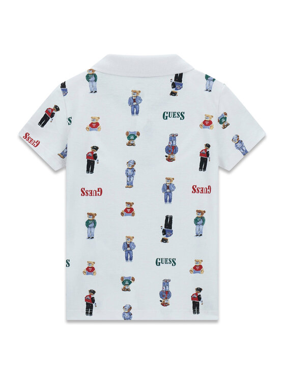 Guess Guess Polo N6RP01 KBV51 Λευκό