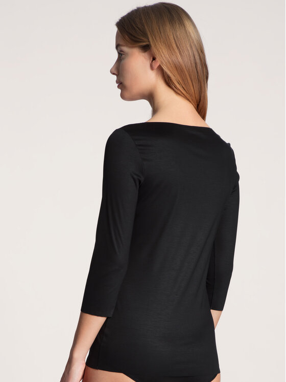 Calida Calida Longsleeve 15391 Czarny Slim Fit
