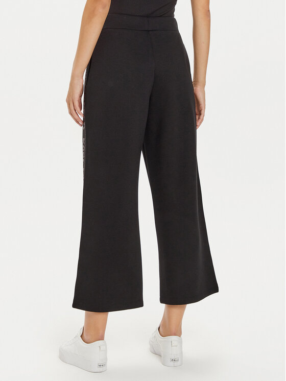 KARL LAGERFELD KARL LAGERFELD Pletene hlače 246W1010 Crna Relaxed Fit