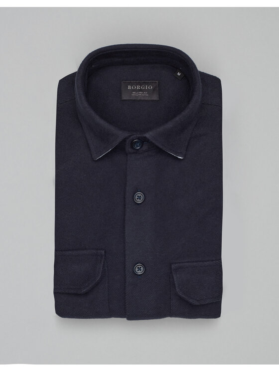 Borgio Borgio Koszula flussia_00612 Granatowy Relaxed Fit