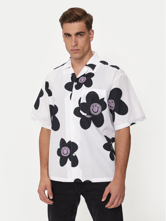 HUGO Hugo Cămașă Eligino 50513855 Alb Oversize