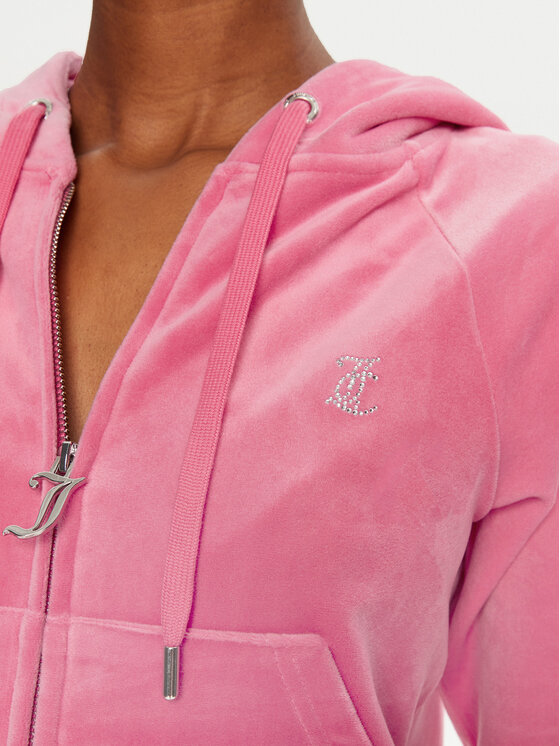 Juicy Couture Juicy Couture Majica dugih rukava Madison JCWA122001 Ružičasta Slim Fit
