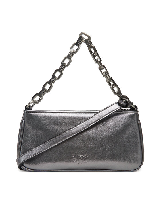PINKO PINKO Geantă Half Moon Baguette Mini AI 25-26 PLTT 105069 A2O9 Argintiu