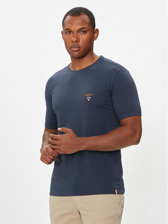 Aeronautica Militare Tricou AM1UTI001 Bleumarin Regular Fit