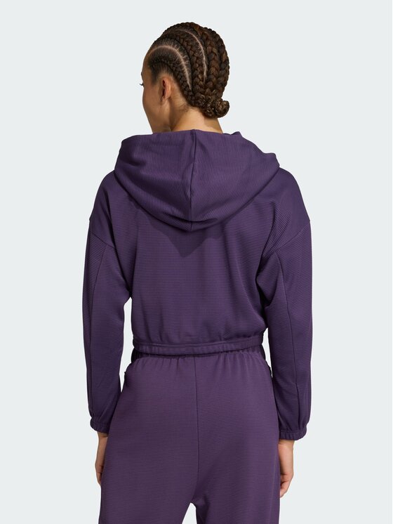 adidas adidas Bluza Yoga Cover-Up Fioletowy Loose Fit