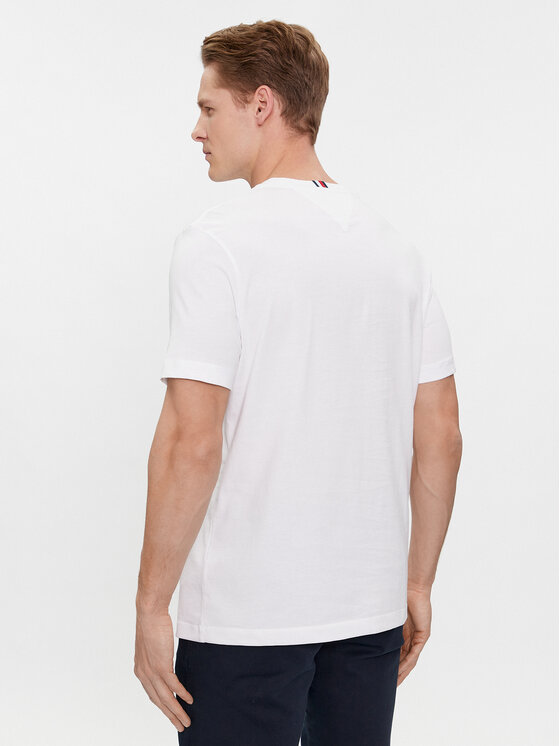 Tommy Hilfiger Tommy Hilfiger T-särk Script Logo Tee MW0MW33691 Valge Regular Fit