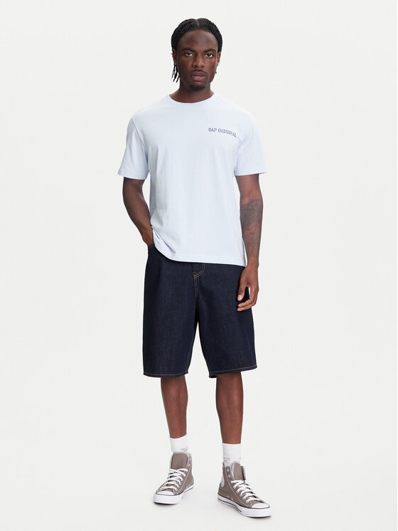 Gap Gap T-Shirt 768925-01 Modrá Regular Fit