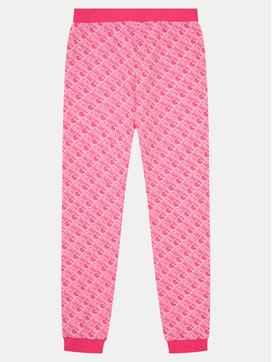 Guess Guess Долнище анцуг J4YQ11 KA6R4 Розов Relaxed Fit