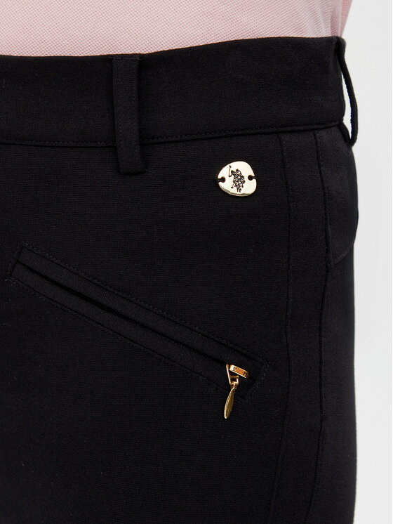 U.S. Polo Assn. U.S. Polo Assn. Bavlnené nohavice WUP1213 Čierna Slim Fit
